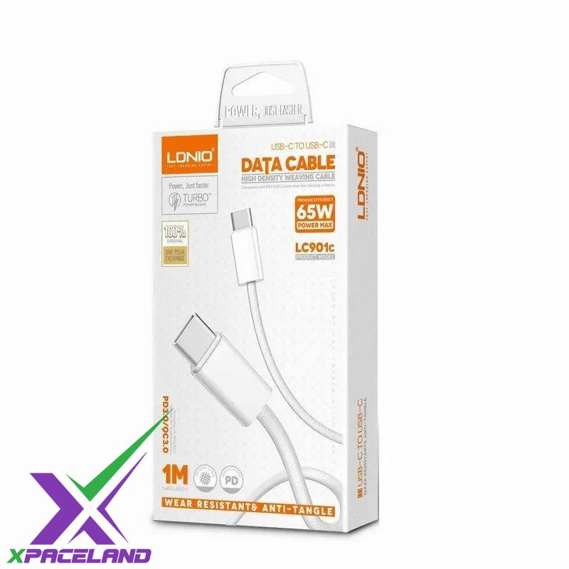 کابل شارژ Type-C به Type-C الدینیو 65W مدل LC901c