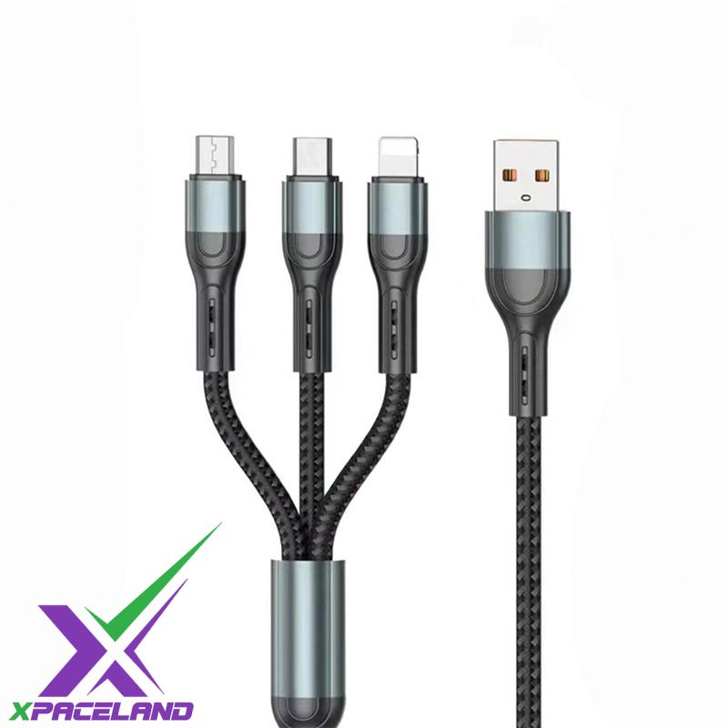 کابل شارژ 3 سر 120W aulex مدل C10