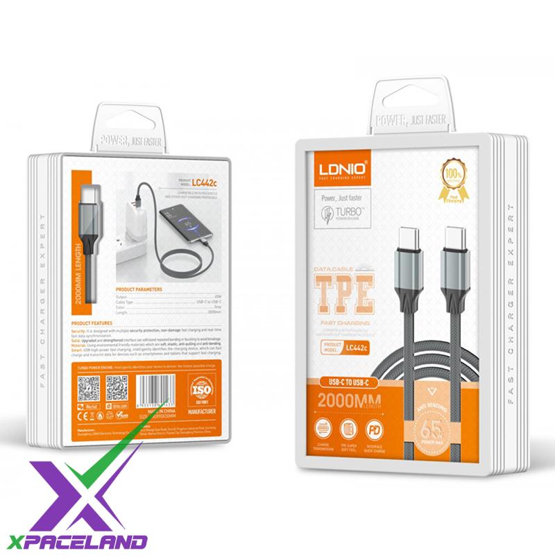 کابل شارژ 65W الدینیو دو سر TYPE C مدل LC442C ( اورجینال )