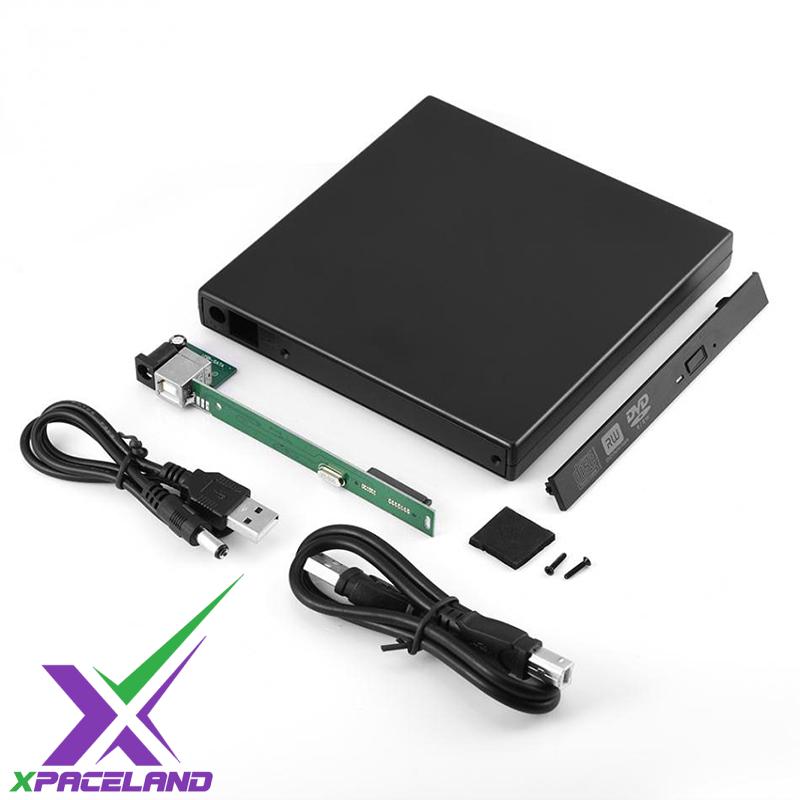 باکس تبدیل درایو DVD لپ‌تاپ به اکسترنال 12.7 میلی‌متر USB2