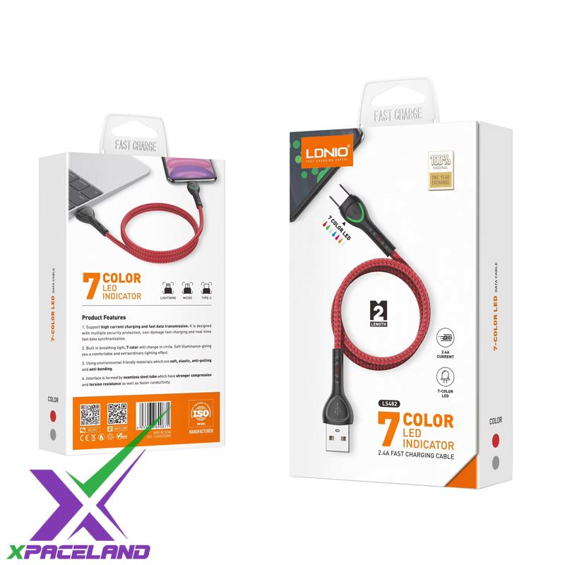 خرید کابل شارژ usb به microusb ldnio 482