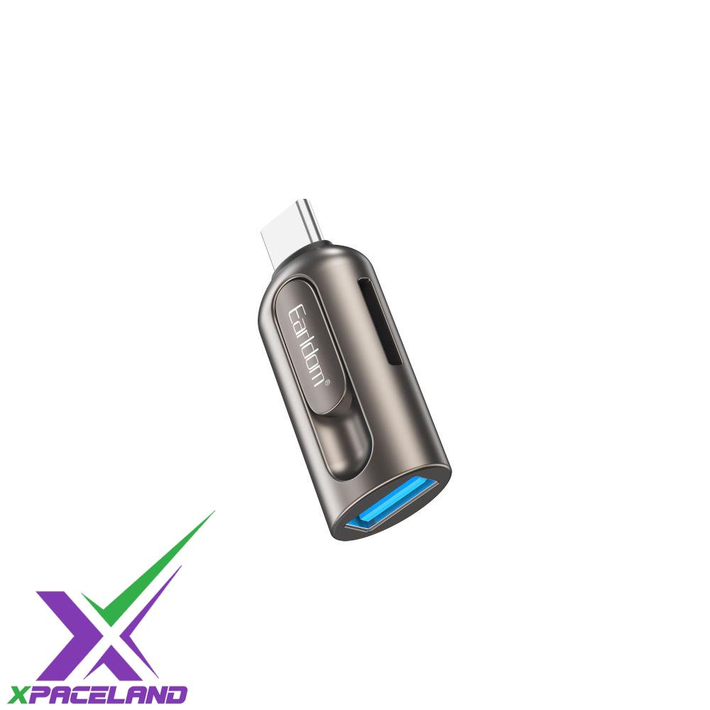 مبدل OTG USB به USB-C و کارتخوان ارلدام مدل OT98 
