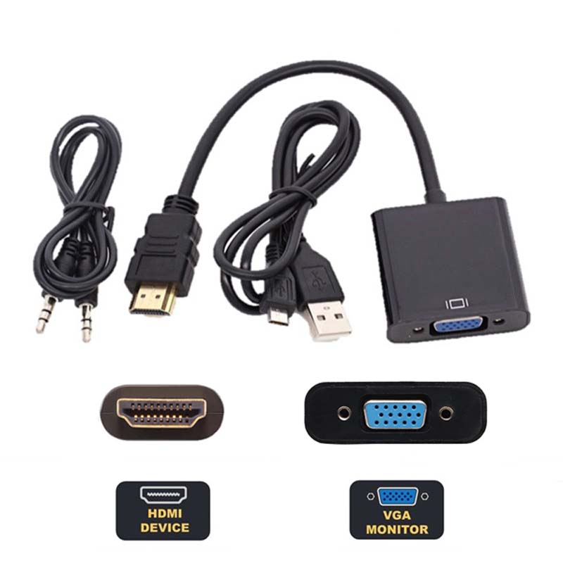 تبدیل HDMI به VGA با برق و صدا